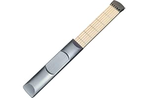 Fanville Portable Wooden Pocket Guitar Practice Tool Chord Trainer Finger Exercise Gadget for Beginner Guitar Picks and Finger Strengthener Tool (six strings)