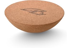 F2 Balance Board Kork Halbkugel 30x10 cm Modell 2024/25 – Gleichgewichts Trainer für Kinder und Erwachsene, Surf Balance Board Zubehör für Yoga, Faszien, Koordination & Fitnesstraining