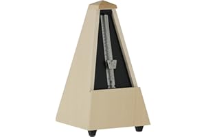 Wittner Metronome Taktell Pyramid Shape System Maelzel Series 810 - Solid wood casing - With bell - Matte natural maple - Mechanically wound - No batteries required - Made in Germany