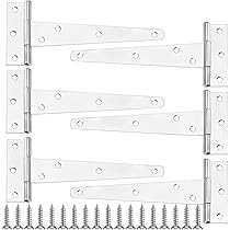 Cerniere A T Zincate Per Cancelli - Set Da 6 Con Viti Per Porte Legno - Foto 8