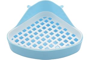 Bruafsir Toilette Lapin Bac À Litière, Animal Coin Toilette Pot, Animal de Compagnie Litière Coin des Plateaux pour Lapin, (Bleu)