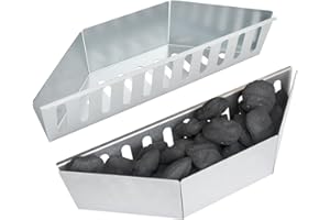 DENTEDELEAO Cestello per carbonella per grill Weber - Accessorio BBQ per griglie a sfera da 57 cm - Cestini per carbonella e vaschetta per carbonella - Compatibile con i grill Weber 7403 e One-Touch a carbonella