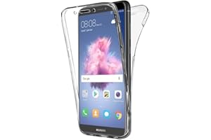 COPHONE® kompatibel Huawei P SMART Hülle Silikon 360 Grad transparent. Integraler und unsichtbarer Durchsichtige Schutz Huawei P SMART (Nicht für P SMART 2019) Handyhülle