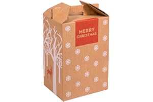KARTOX ONLY BOXES, Caja para Vino, Estuche de 4 Botellas de Vino, Caja para Lote de Navidad, Impreso, 4 Unidades