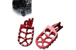 GENERIC Motorcycle Footrest Pedals Plate FootPegs For Honda CRF300L CR125 CR250/L CRF150R CRF250R/X CRF250RX CRF450R CRF450RX CRF450X CRF450L CRF1000L 04-22(red)
