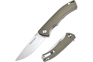 Harnds Sandvik14C28N Cuchillo con Cuchillo de Caza G10 para Acampar al aire libre Bushcraft Supervivencia (Arena cálida)