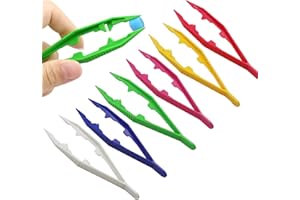 Qaestuan 30 Piezas Pinzas De Plastico para Niños, Color Pinzas Coloridas, Niños Pinzas De Ciencia, para Habilidades Motoras Finas y Sensoriales (5 Colores)