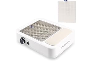 ANGNYA ANGNAY Aspiratore Unghie 80W,Aspirapolvere Elettrico con Filtro, con Spazzola per Polvere,Velocità Regolabile, Non è Necessario il Sacchetto per la Polvere/Bianco…