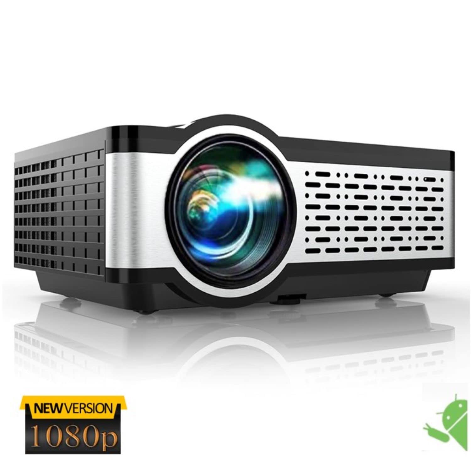 EGate i9 Pro-Max Android, 1080p Native Full HD Home Projector, 4k support, 4500 Lumen LED, 534cm Screen | Inbuilt Speaker | 4