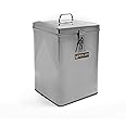 V Metal Arts Steel Rice Storage Container 10 KG | Grocery Container for Kitchen | Square Cantainer | Dibba | Mini Storage Box (Set of 1)