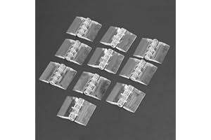 HPIANO 10Pcs Transparent Acryl Scharniere Durable Durchgehende Scharniere für Klaviere aus Acrylkunststoff Durchsichtigem Kunststoff Acryl Make Up Box Scharnier Werkzeuge 25mm x 33mm