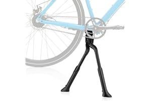 LIFEDYLUK Béquille Double pour Vélo 24-29 pouces, Béquille Double Vtt en Alliage d'Aluminium, Antidérapant Réglable Béquille à Pieds pour Vélo de Randonnée, Vélo de Ville, Vélo de Banlieue
