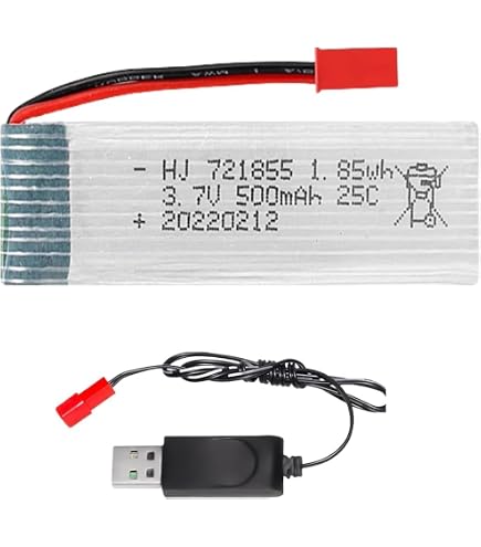 YUNIQUE GREEN-CLEAN-POWER - Batterie Lipo Rechargeable 730mAh 3.7V pour Drone | Compatible avec Wltoys V636 V686 V686G V686K JJRC V686 | Légère et Durable | 53x27x8 mm - 22 GR, Bleu