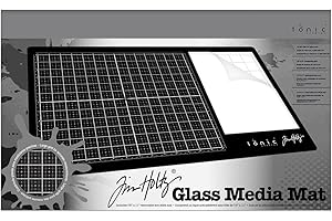 TONIC STUDIOS Tim Holtz Glas-Medienunterlage, Schwarz