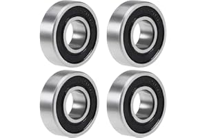 sourcing map 4 x Deep Groove Ball Bearings 8 x 19 x 6 mm 698-2RS Double Sealed Chrome Bearing Flange Ball Bearing Roller