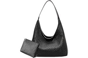 ACUYE Torba na ramię ze sztucznej skóry dla kobiet, tkane skórzane torebki skórzane duże hobo torby na ramię damskie torebki na ramię do pracy torba na ramię torebka z woreczkiem