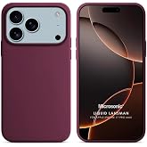 Microsonic Apple iPhone 17 Pro Max i&ccedil;in Kılıf Liquid Lansman Silikon Bordo [iPhone 17 Pro Max ile Uyumlu Kılıf - Bordo]