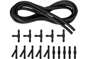 YIXISI 5m Scheibenwaschanlage Schlauch, Wischwasserschlauch Reparaturset, Automotive Isolierschlauch, Universal Mit 15 Stücke Schlauchverbinder