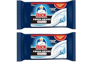 TOPEST 2X Duck Fresh Brush Refills (2 Packs, 24 Flushable Cleaning Pads)- Biodegradable- Duck Toilet Bowl Cleaner
