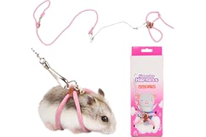 BIUCHJIU Pet Hamster Harness Hamster Harness Small Animals Harness Rope Adjustable Small Animal Lead for Guinea Pig Bird Parrot Mouse Hamster Squirrel