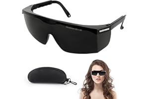 Occhiali di Protezione Laser IPL 190nm-2200nm, ELEPRUC Occhiali Luce Pulsata, Occhiali Protettivi per Operatore Cosmetologia, Depilazione Laser, Terapia della Luce Rossa