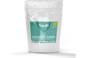 1KG Organic Coconut Sugar - By Nurifi - for Drinks, Desserts & Baking - Low GI & Vegan - Soil Association Certified
