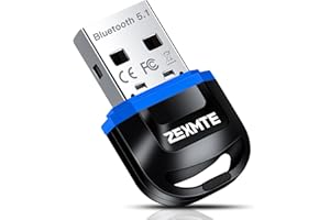 Adaptateur Bluetooth USB 5.1, ZEXMTE Dongle Bluetooth sans Fil émetteur Récepteur pour Ordinateur Portable, PC, Compatible avec Windows 11/10/8/7/xp, Souris, Clavier Et Casque