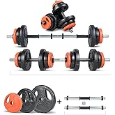 ECG Sports Star Series 22 Kg Multifunctional Orange Black Weightlifting Set And Dumbbell Set