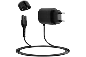 DOZYLIVE 12v 400mA Caricatore per Rasoio Braun Serie 9/7/6/5/4/3/2/1, Alimentatore Ricambio per Epilatore Braun Silk-épil 9 7 5 Serie 5544 5542, Adattatore di Alimentazione Cavo Ricarica per Rasoio