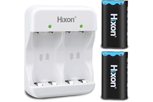 HIXON Rechargeable Battery Pack for Xbox Series X|S, One, Elite, S|X,2 Pack xbox rechargeable battery pack with Quick Dual-Channel Charger