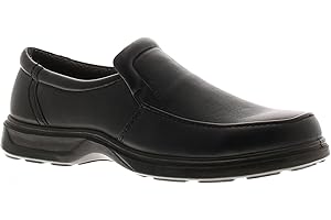 Comfisole Robin Mens Smart Shoes - Slip-On Smart Wide Fit Black School Shoe & Work Shoe. Comfortable Casual Lightweight Wide Fit Shoes for Men UK