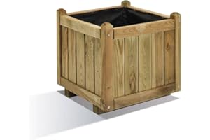 Jardipolys Burger Bac à Fleurs VENDÔME carré, Contenance 52 L