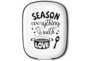 ANATTASOUL Reposa Cucharas Cocina Ceramica,Soporte Utensilios Cocina para Cucharas de Cafe Vintage Pequeño,Porcelana Soporte de Cuchara Base de Cerámica Paletas(Sazonar todo con amor)