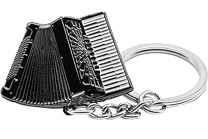 Gifticuffs Piano Accordion Metal Keyring novelty music gift