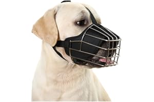HYHIOTS Muselière pour chiens de taille moyenne et grande - Panier métallique pour chien de grande race - Berger allemand, rottweiler, canne corso, mastiff espagnol
