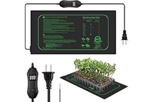 DAJASD 50W Heizmatte Pflanzen mit Thermostat, 25 X 52 cm Zimmergewächshaus Wärmematte, Temperatur Heizkissen, Schnelle Erwärmung, Sämling Heizung Matte für Sämlinge Haustiere Reptilien