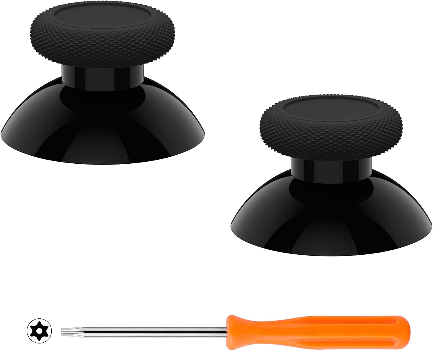 eXtremeRate Replacement Thumbsticks for Xbox Series X & S Controller, Joysticks Repair Kit for Xbox Wireless Controller, Custom Analog Stick Buttons for Xbox One S/X/Elite Controller - Black