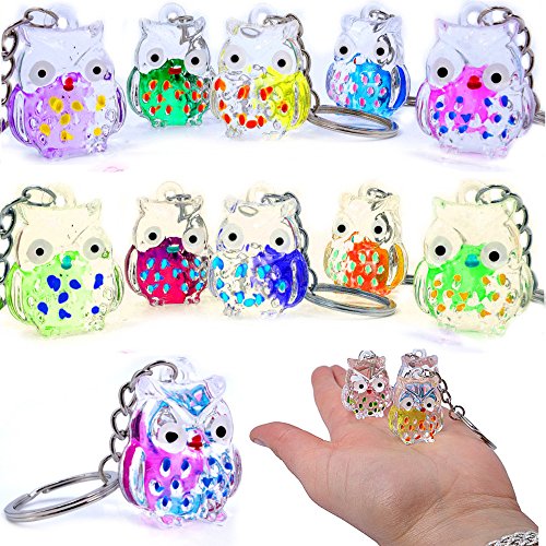 German Trendseller® – 12 x Zauberhafte Schmuck – Eulen – Anhänger ┃ Mitgebsel ┃ Kindergeburtstag ┃ Glücks – Eulen ┃ 12 Stück - 6