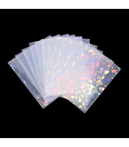 Tinlade 200 custodie per carte fotografiche olografiche Kpop lampeggianti al laser, a forma di cuore, in vetro, trasparenti, 6,6 x 8,9 cm