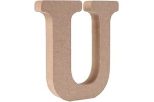 Gspirit Decorativo di Legno Lettere, Originale Colore 26 Alfabeto Legna Lettere per Nome Bambini Compleanno Festa Nozze Casa Decorazione e Camera da Letto, (U)