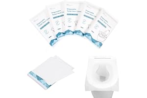 SHINHERYEE Toilettenauflage, Toilettensitzbezug Toilet Seat Cover, 50 Stück Einweg Toilettenauflage, Wasserlöslich, Toilettensitz Papierauflage Spülbarer, für Reisen, Geschäftsreise(46x38)