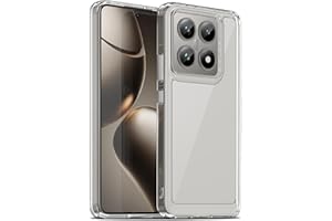 Liisooka Funda para Xiaomi 14T/Xiaomi 14T Pro 5G, Militar de Protección contra Caídas, Anti-Amarillo, Antiarañazos, Carcasa Trasera de PC Duro, Case Ultrafina a Prueba de Golpes, Transparente