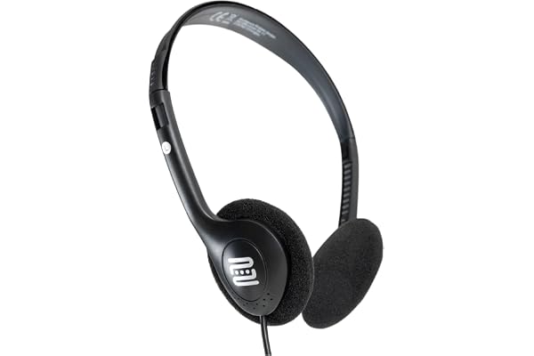 Pronomic KH-10BK Casque HiFi Léger (Seulement 50 g, Arceau réglable, idéal pour MP3, TV, E-Piano, E-Drum, enregistreur Terrain & Voyage) Noir