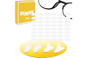 Dimiff 24 Paires Anti Glisse Lunettes, Coussinet Lunettes Nez Antidérapantes En Forme de D, Protection Nez, Accessoires Pour Lunettes Pour Lunettes de Vue et de Soleil.