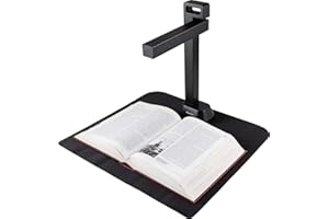 IRIScan Desk Scanner de Documents a3 - v6pro: éditeur PDF Gratuit, Scanner de Livre, IA aplatissement-numérisation Auto- Effacement Doigts, 13MP, Win Mac