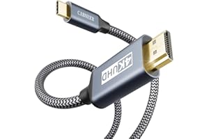 CABNEER HDMI USB C 0,5M, 4K 30Hz Cable USB C vers HDMI Compatible pour Thundebrbolt 3/4, Nylon Cable USB C to HDMI pour MacBook Air 2018, pour Samsung S23, pour Dell, pour iMac etc