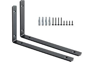 Sayayo hyllkonsol hörnfästen vinkelfäste 250mm X 150mm, Svart, 2st.