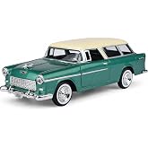 MOTORMAX 1:24 1955 Chevy Bel Air Nomad Die-Cast Metal Model Araba, Koleksiyonluk Klasik Amerikan Otomobili MM-73248