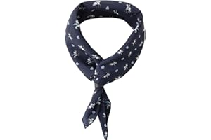 WANYING Foulard Quadrato da Uomo con Cinturino in Pelle, Multifunzione Sciarpa Quadrata Bandana Sciarpa Nicki Vintage Retrò 60 x 60 cm