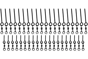 ‎VBESTLIFE Vbest life Angelring Köderschraube, Fischerei Edelstahl Karpfen mit Köderschraube Rotation Schnellwechsel Haken Köder